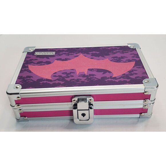 Vault Bat Glitter Pink Purple Vanity Metal Case Small Hard-shell 2.25x5.25x8.38" - Picture 13 of 13